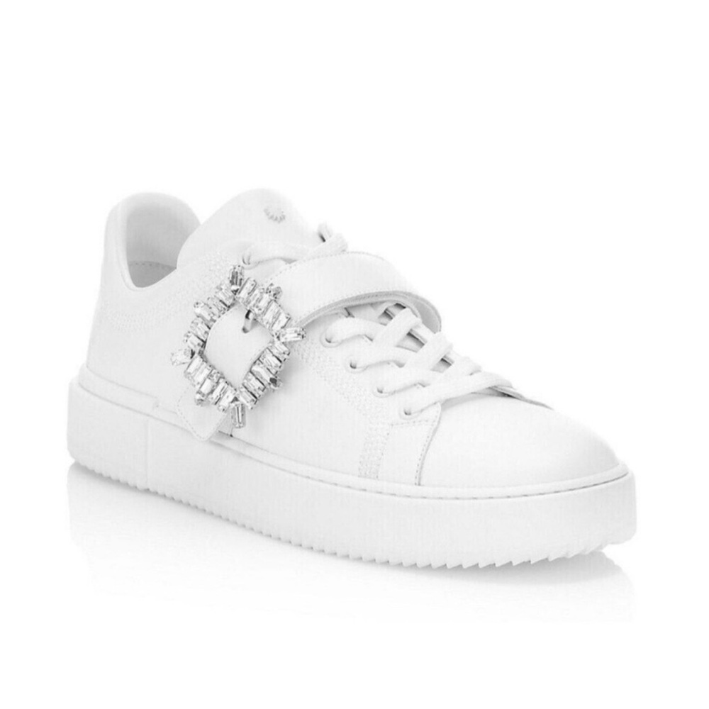 Stuart Weitzman Shine Buckle Sneaker Size 8.5 EUC